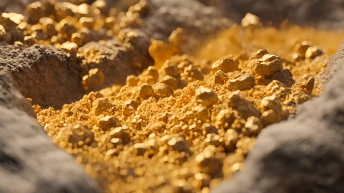金子原石矿石 视频素材
