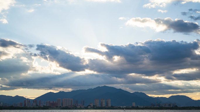 福州农历大学沙塘天空延时摄影