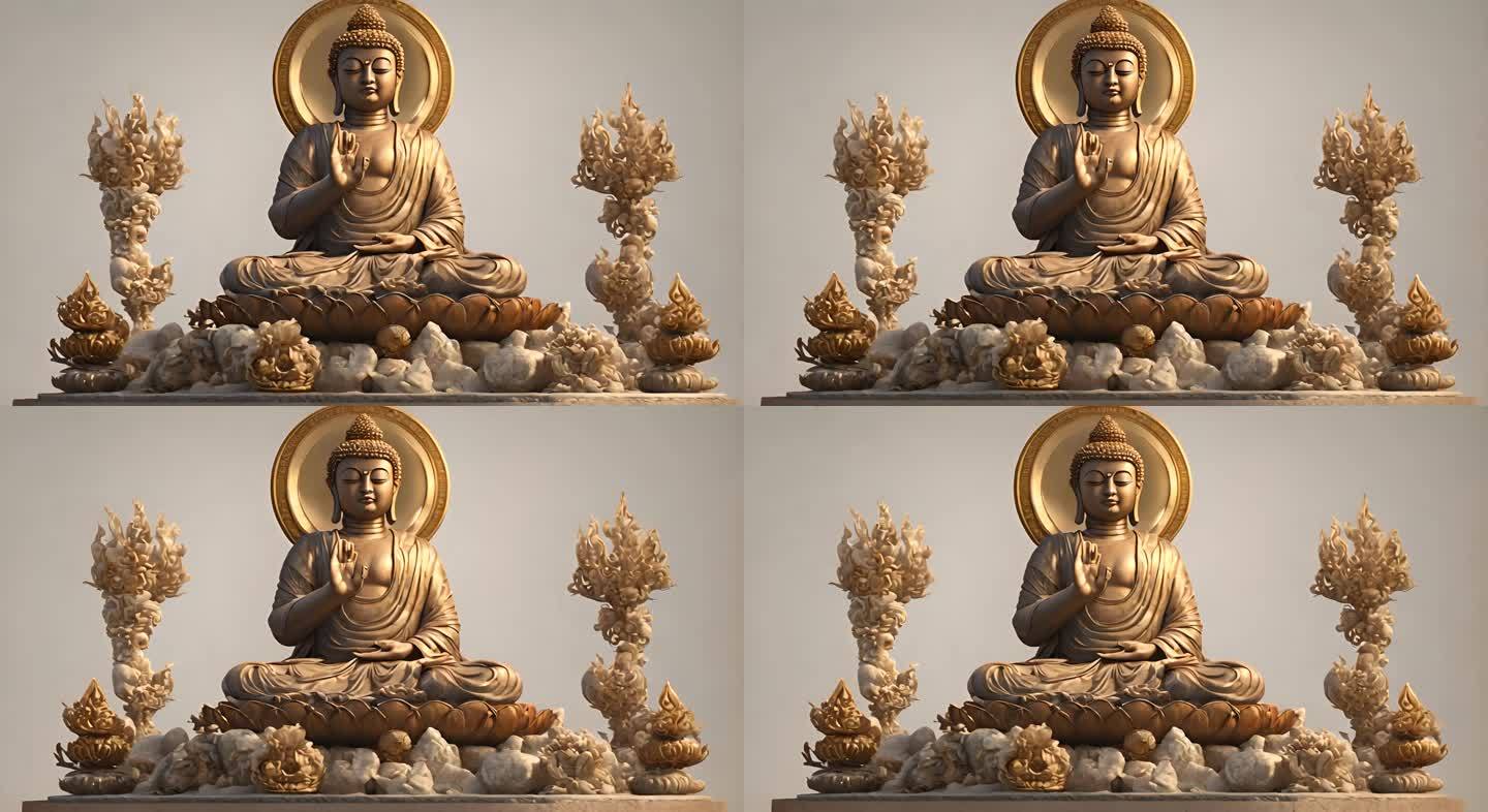 佛祖佛像雕塑雕像视频