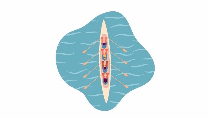 赛艇队划桨的是卡通动画