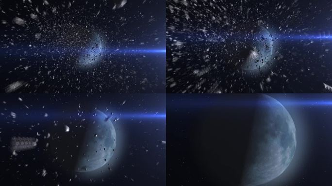 相机进入小行星区，朝向月球