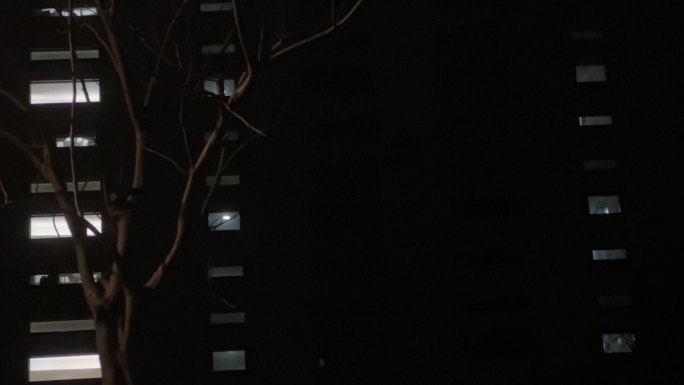 亮灯夜景窗户深夜 窗外夜灯灯光夜晚晚上
