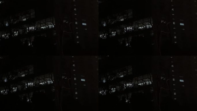 窗户灯光窗外大楼 深夜夜晚晚上夜灯夜景