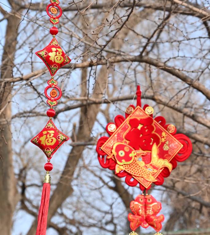 北京孔庙春节金鱼中国结吉祥物挂饰树挂