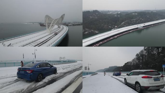 沾天湖 东岸栈桥 雪景（二）