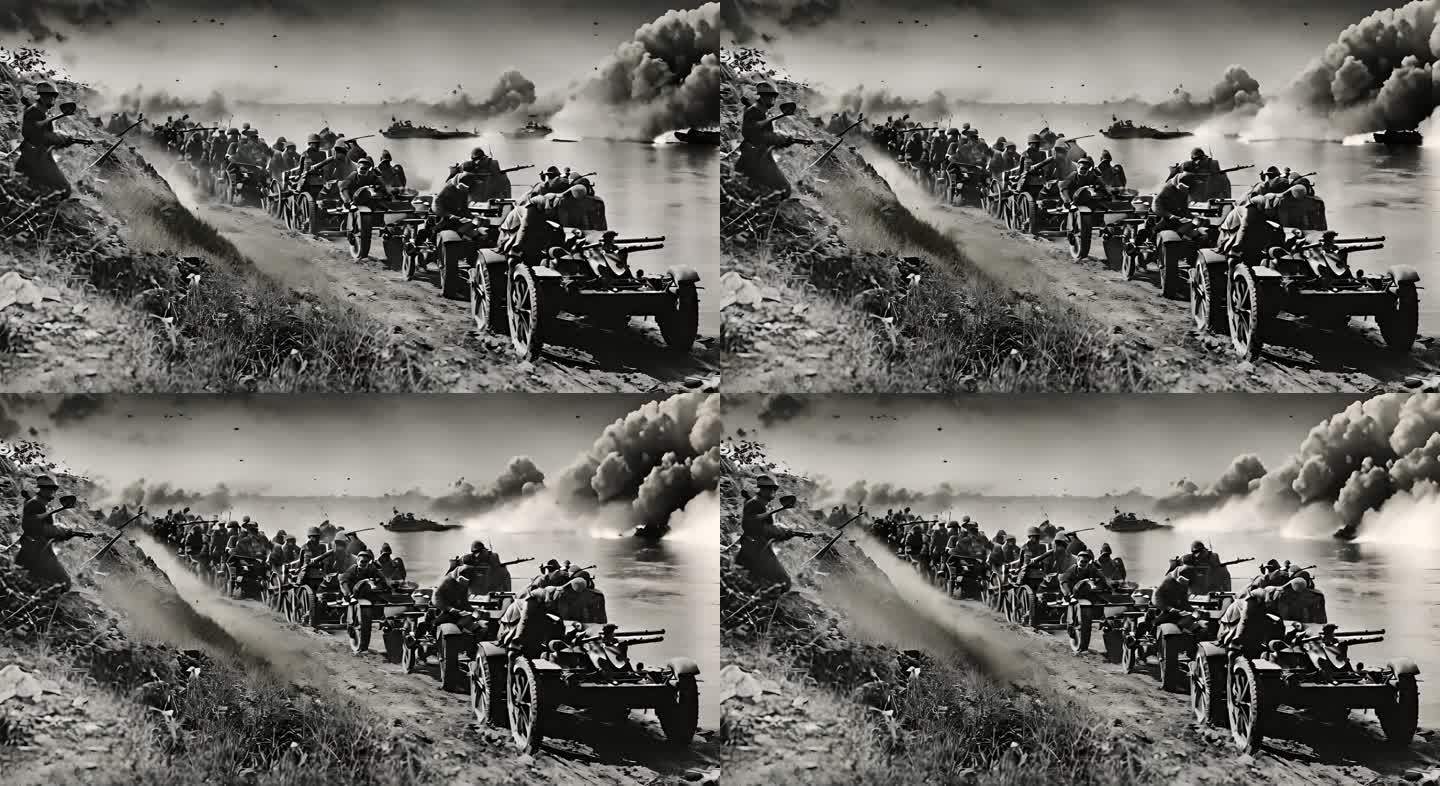 抗日战争黑白历史影像