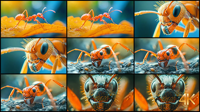 蚂蚁的特写 唯美昆虫动物世界 微距蚂蚁