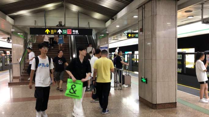 4K原创 上海地铁人流延时