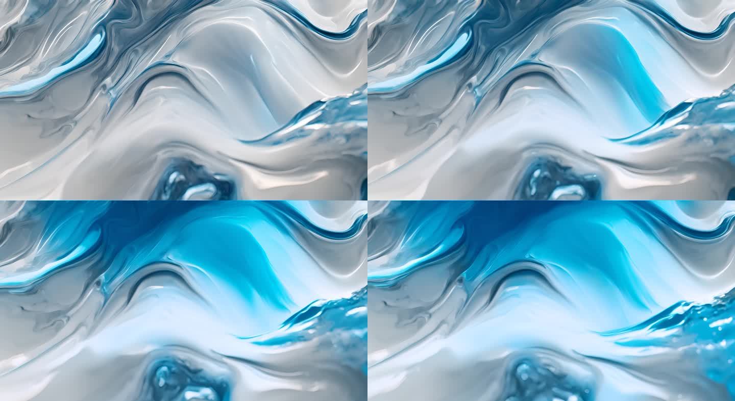 扭曲融合液体白蓝