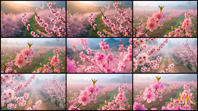 春暖花开 桃花 梅花 樱花 春分惊蛰清明