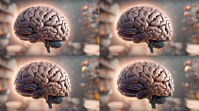 人脑标本三维动画视频素材