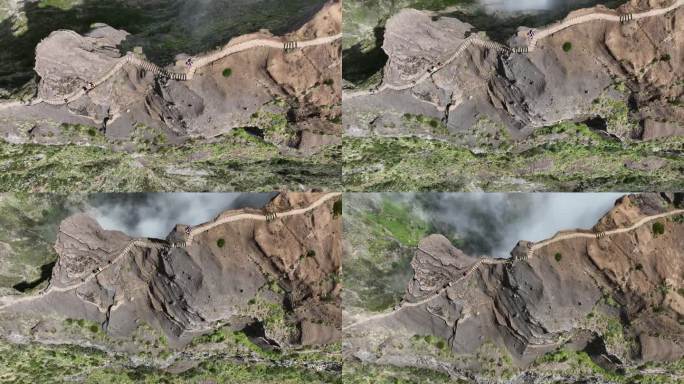 从空中俯瞰高山路线