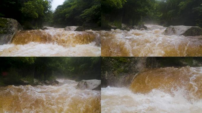 湍急河流  山间河流 溪水 浪花