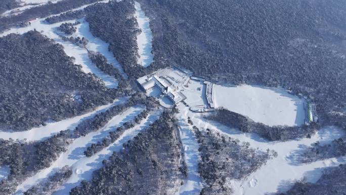 沈阳盛京高尔夫雪景4K航拍