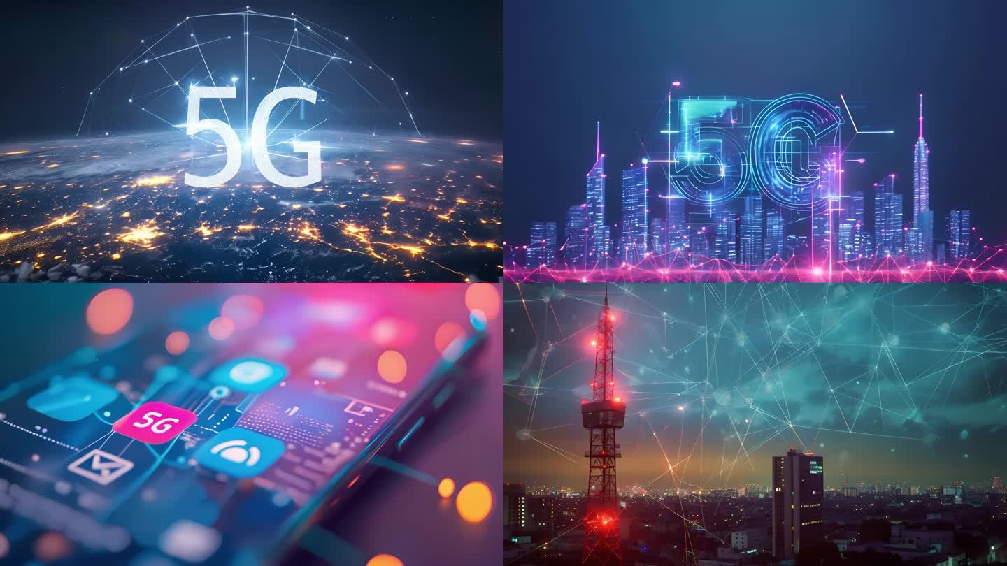 5G网络通信全球城市科技感视频