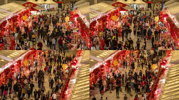 珠海新春花街夜景4k延时