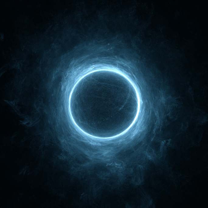 蓝色黑洞旋涡传送阵能量蓄力科幻特效