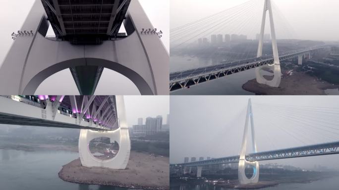 重庆南岸白居寺大桥航拍素材