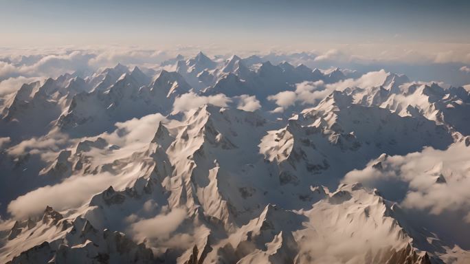 云层中的高山