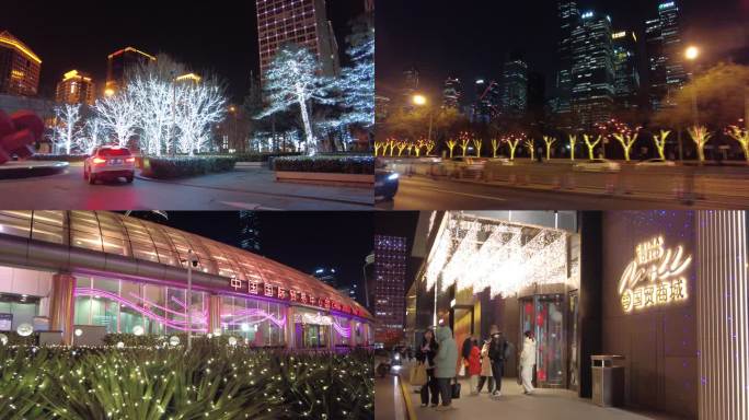 龙年春节新年元宵节北京之夜喜庆气氛长安街