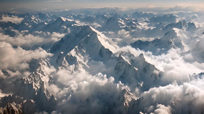 云层中的高山