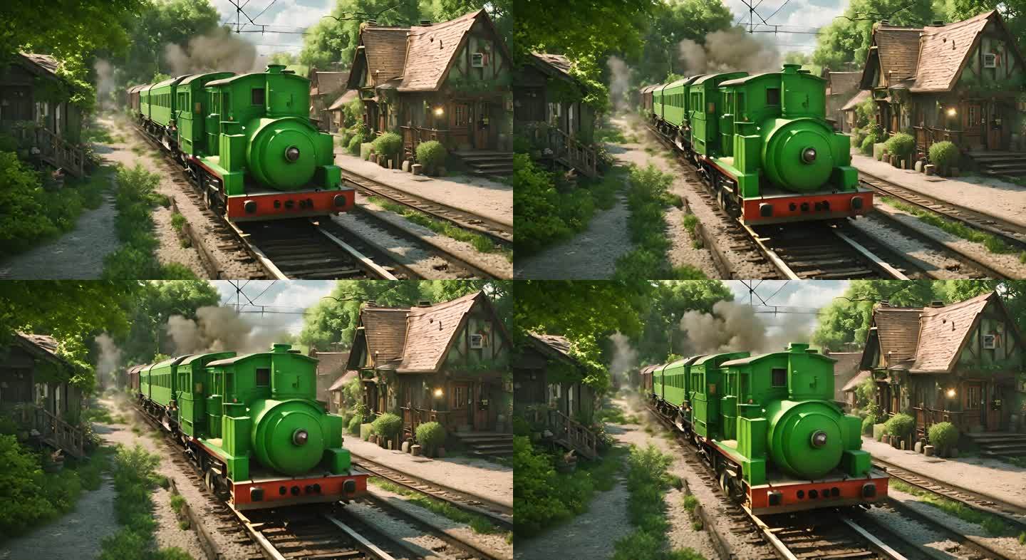 行驶的绿皮火车