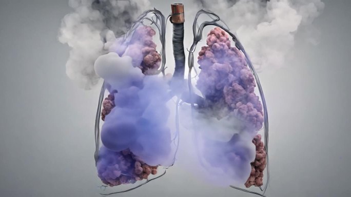人体内部肺部扫描图