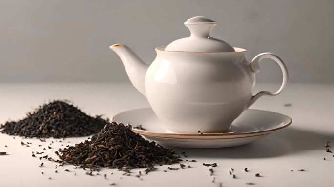 红茶绿茶茶汤陶瓷碗