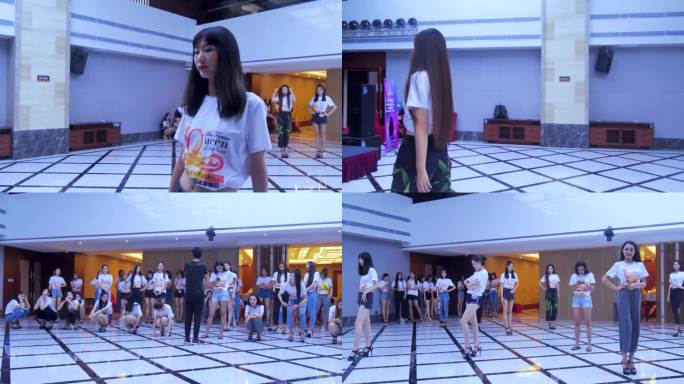 模特训练选拔走秀