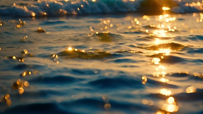 阳光 波光粼粼 水面 闪光 海面