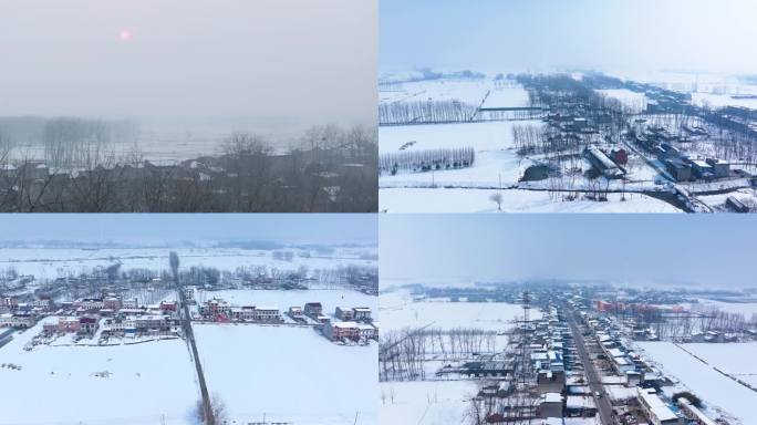乡村大雪覆盖视频素材