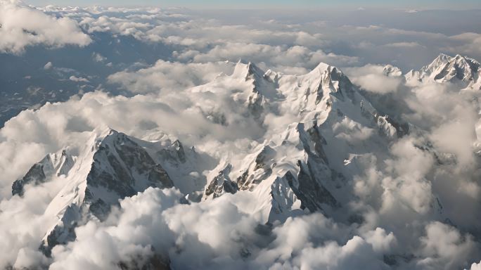 云层中的高山