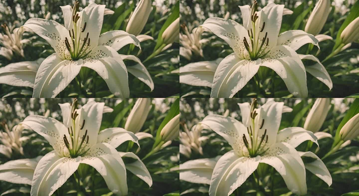百合花种植园视频素材