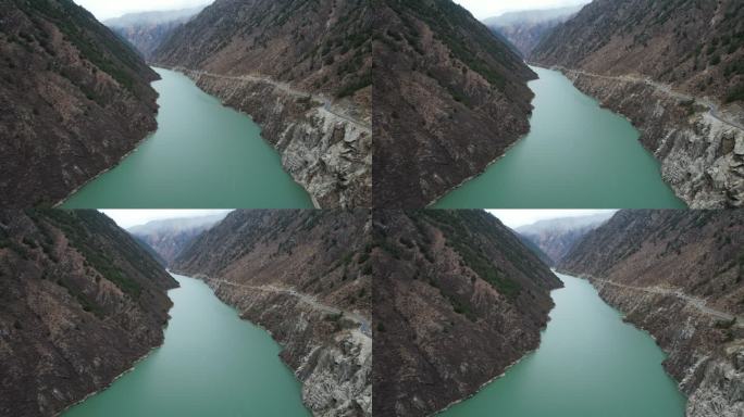 雅鲁藏布江藏木水电站形成湖