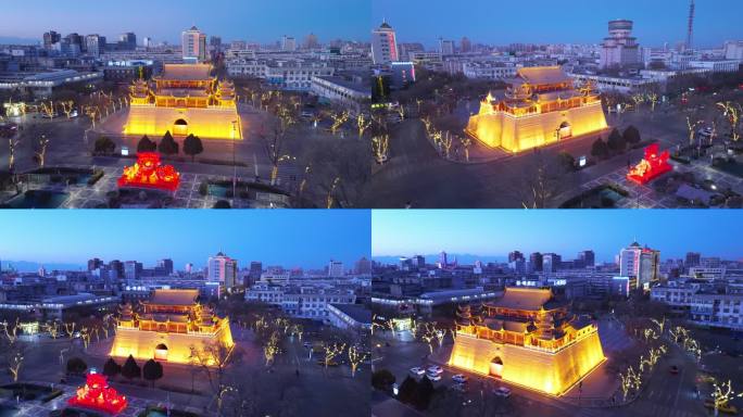 宁夏银川龙年除夕春节夜景航拍3