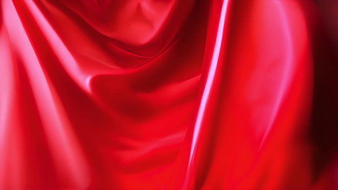 红色丝绸流动