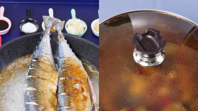 一镜到底炖鲅鱼煎鱼红烧鲅鱼烹饪美食