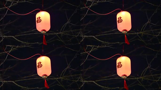 灯笼新年春节城市年味街道挂灯笼龙年喜庆