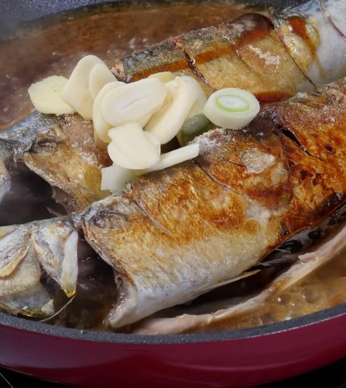 炖鲅鱼烧菜美食烹饪红烧鲅鱼煎鲅鱼
