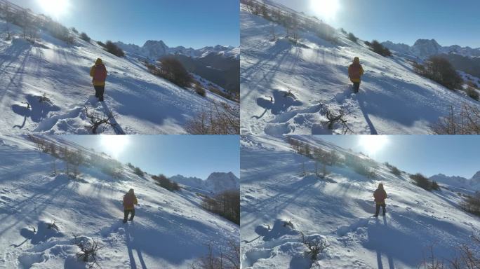 攀登雪山实拍