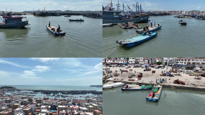 海边渔船渔村港口码头