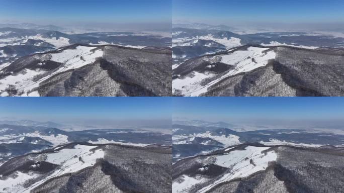 高山冬天航拍