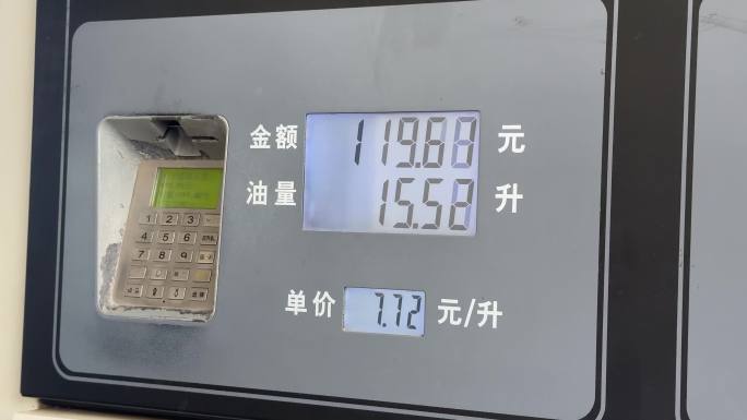 4K原创 加油机数字 油表 油表数字