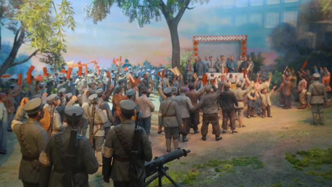 南昌旅游八一起义纪念馆蜡像雕塑