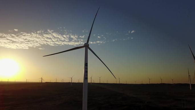 戈壁风电 风力发电(4K原始素材)