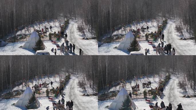 哈尔滨亚布力滑雪度假村驯鹿部落