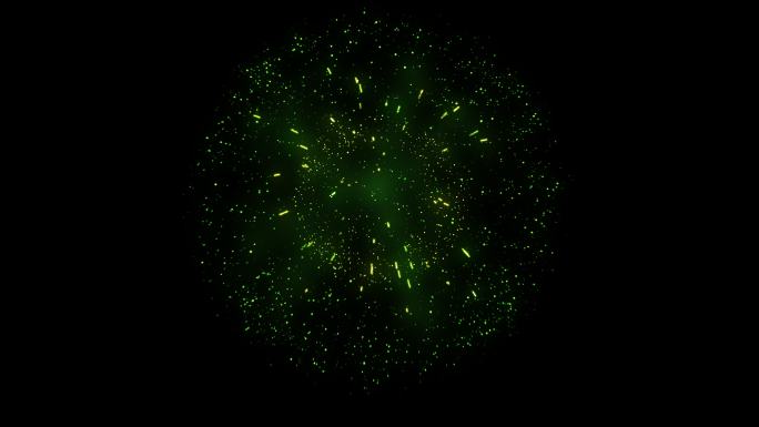 绿色烟花爆炸粒子视频素材