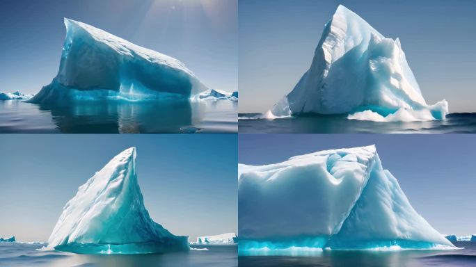 海上冰川冰岛冰山一角