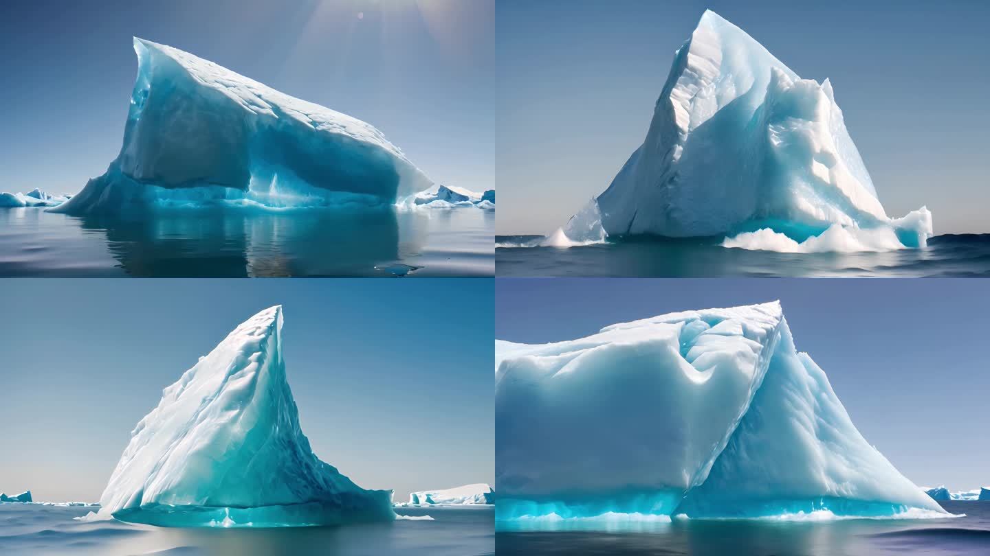 海上冰川冰岛冰山一角