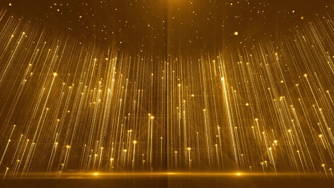 唯美金色粒子光线颁奖舞台背景